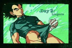 1boy bulge dragon_ball flaccid male male_only ren_valentine solo solo_male vegeta