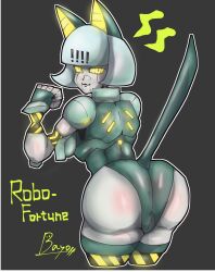 bayonetto female looking_at_viewer looking_back_at_viewer robo-fortune robot robot_girl skullgirls video_games