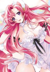 1girls akina_tsukako big_breasts blue_eyes breasts cat_ears cleavage code_geass euphemia_li_britannia female long_hair panties pink_hair solo