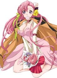 1girls akina_tsukako breasts code_geass euphemia_li_britannia exposed_breasts long_hair nipples pink_hair