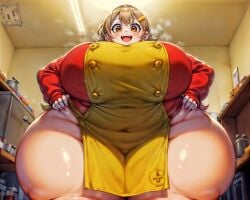 5-volt ai_generated female from_below huge_breasts huge_thighs localaibullshitter mature_female milf nintendo thick_thighs warioware