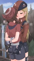 2girls arms_behind_back arms_tied_behind_back ass ass_focus ass_grab bike_shorts blonde_hair bondage breasts brown captured clothed gloves hair hat imminent_rape licking_lips long_hair may_(pokemon) may_(pokemon_rs) molestation multiple_girls npc_trainer outdoors pokemon pokemon_ranger_(pokemon) pokemon_ranger_(pokemon_xy) pokemon_rse pokemon_xy restrained ribbon sexual_assault short_hair spats sweat thighhighs thighs ttptt yellow_eyes yuri