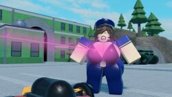 2girls 3d anarchy_rr34 black_bra breast_expansion closed_eyes commander_(tds) d: laser laying_down minigunner_(tds) redhotchillitea roblox roblox_game robloxian rule_63 tagme tower_defense_simulator