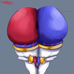 1girls 2023 2d 2d_(artwork) 2d_artwork amen_pose anus ass ass_focus ass_up bending_over big_ass bubble_ass bubble_butt circus_theme glitch_productions gooseworx huge_ass jester jester_cap jester_costume jester_girl jester_hat jester_outfit massive_ass pomni pomni_(the_amazing_digital_circus) praise_da_booty_(meme) scrapmax the_amazing_digital_circus thick_thighs thighs unseen_female_face