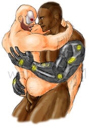 2boys 2d anal anal_penetration anal_sex arms_around_neck ass ass_grab ass_hair bald balls bara beard biceps boner brown_hair dark-skinned_male dark_skin dilf erection eye_contact facial_hair gay hairy_arms hairy_ass hairy_butt hairy_legs hairy_male hairy_thighs hand_on_ass hand_on_back human human_only jax_briggs kano_(mortal_kombat) light-skinned_male light_skin looking_at_partner male male/male male_focus male_only male_penetrated male_penetrating mature mature_male mechanical_arm mechanical_arms mortal_kombat mouth_open multiple_males muscle muscles muscular muscular_male nude nude_male open_mouth prosthetic_arm prosthetic_limbs red_eye simple_background suspended_congress testicles watering2011 white_background yaoi