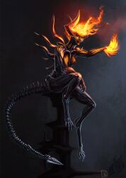 alien demon demon_horns female fire inkary tagme