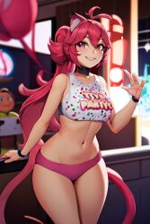 1girls ai_generated female five_nights_at_freddy's hispanic_virtual_youtuber lunaria_ayaren toy_chica_(cosplay) virtual_youtuber vtuber