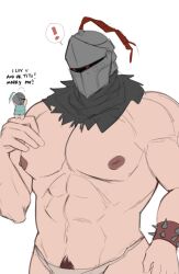 bara duncan_(schlindwein) helmet male male_only muscles muscular scarf schlindwein shirtless solo solo_male