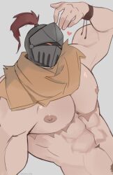 bara duncan_(schlindwein) helmet male male_only mastectomy_scar muscles muscular scarf schlindwein shirtless solo solo_male