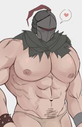 bara bulge duncan_(schlindwein) helmet male male_only muscles muscular scarf schlindwein shirtless solo solo_male spoken_heart