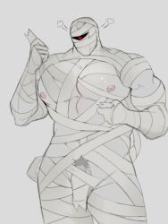 absinto_(schlindwein) bandages bara bulge male male_only mummy muscles muscular schlindwein solo solo_male