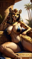 ai_generated animal_ears animal_humanoid anthro ass big_ass big_breasts cute egyptian_hyena female female_only furry furry_ass furry_breasts furry_ears furry_female furry_only furry_tail hi_res hyena hyenaloverai mammal nai_diffusion seductive stable_diffusion