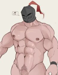 bara duncan_(schlindwein) flaccid helmet helmet_only male male_only muscles muscular penis schlindwein solo solo_male