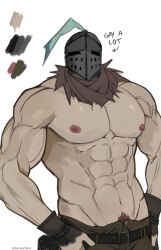 bara helmet male male_only muscles muscular schlindwein shirtless solo solo_male