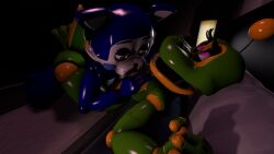 2girls breast_squeeze breast_sucking buillk8 five_nights_at_freddy's freddy_fazbear's_pizzeria_simulator happy_frog lesbian_sex missionary_position multiple_girls oc yuri