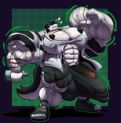 abs absurd_res anthro biceps big_bulge big_muscles big_penis bobert bulge canid canine canis domestic_dog genitals growth hi_res huge_bulge huge_cock husky hyper hyper_genitalia hyper_penis male mammal muscle_growth muscular nipples nordic_sled_dog pecs penis potion solo spitz tokitechie wolf