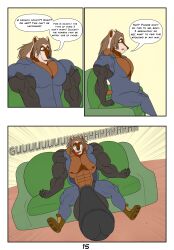 animated anthro badger balls big_balls big_penis comic genitals growth hi_res huge_balls huge_cock hyper hyper_balls hyper_genitalia hyper_pecs hyper_penis male male_focus male_only mammal muscle_growth muscular muscular_anthro muscular_male muscular_thighs mustelid musteline penis proxol_(artist) solo solo_male text