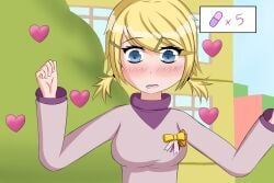 big_breasts blonde_hair female kagamine_rin project_diva sequence short_hair tagme tokidokisuiyobi vocaloid