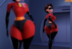 3d 3d_(artwork) ass blender checking_out_self disney elastigirl female female_focus female_only helen_parr pixar smitty34 solo solo_female superheroine tagme the_incredibles thick_thighs thighhighs voluptuous voluptuous_female