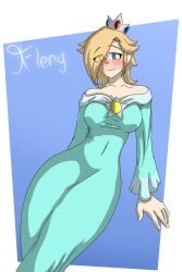 1girls blonde_hair blue_background blue_eyes blush breasts clothing dress female female_only gown jfleng looking_at_viewer mario_(series) only_female png princess_dress princess_rosalina simple_background solo super_mario_galaxy thick thick_hips thick_legs thick_thighs thighs white_border