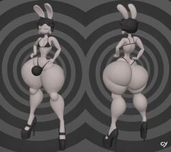 1boy 3d 3d_(artwork) animated anthro ass big_ass big_bulge big_butt bikini black_hair bottom_heavy bulge butt clothing curvy cyanu dancing fat_ass femboy hair high_heels hips huge_ass hyper_ass hyper_hips hypnosis hypnotizing_viewer luke_(cyanu) male male_only no_sound original rabbit rabbit_ears red_eyes small_waist solo swaying_hips tagme thick_thighs thong video white_body wide_hips