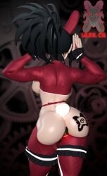 3d big_ass big_breasts big_butt bimbo body_modification bunnysuit female high_heels hypnosis ibex-cg maid mind_break mind_control momo_yaoyorozu my_hero_academia mymaid_(ibex) slave slutty_outfit