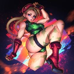 big_ass big_butt blonde_hair blue_eyes cammy_white danaphus fanart latex leotard patreon patreon_reward street_fighter street_fighter_6 video_game_character video_games