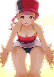 1girls breasts cleavage clothing female female_only human human_only microsd_(artist) nintendo nurse_joy nurse_joy_(paldea) pink_hair pokemon pokemon_sv solo solo_female thick_thighs