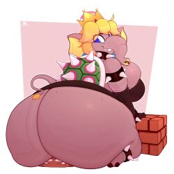 1ambiguous 1girls armwear ass big_ass blush bowsette bubble_butt butt_crush chocker coffilatte_(artist) crown earrings elephant elephant_bowsette fat_ass female female_focus freckles freckles_on_ass goomba huge_ass koopa koopa_shell mario_(series) massive_ass new_super_mario_bros._u_deluxe nintendo rule_63 spiked_bracelet spiked_collar squish super_mario_bros._wonder thick thick_ass