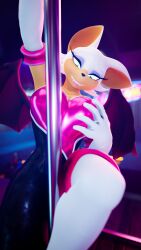 3d 3d_(artwork) 3d_model anthro clothed clothed_female female female_focus female_only furry inviting looking_at_viewer mobian mobian_(species) mobian_bat paprikablend pinup pinup_pose rouge_the_bat rouge_the_bat_(warfaremchine) sega softcore sonic_(series) sonic_adventure_2 sonic_the_hedgehog_(series) stripper stripper_pole warfare_machine