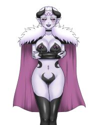 evil female female huge_ass huge_breasts icelee navel navel_piercing nipple_piercing nipples thick_thighs villain villainess wide_hips