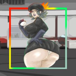 1girls 2022 absurd_res ass berggie bottom_heavy breasts female female_focus hand_on_butt hips huge_ass looking_back panties pokemon short_hair solo solo_female solo_focus team_rainbow_rocket team_rainbow_rocket_grunt_(female) team_rocket thick_thighs thighs underwear upskirt wide_hips