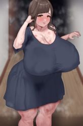 1girls big_breasts breasts busty cleavage curvaceous curvy curvy_body curvy_female curvy_figure female huge_breasts kiss_mark kiss_marks large_breasts meda_moso original original_character voluptuous