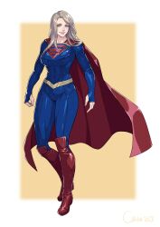 1girls absurd_res big_ass big_breasts blonde blonde_hair blue_eyes bodysuit breasts cape cirenk dc dc_comics female female_focus female_only fully_clothed green_eyes hi_res huge_breasts kara_danvers kara_zor-el large_ass large_breasts legs solo solo_female solo_focus supergirl supergirl_(series) superheroine superman_(series) thick thick_ass thick_thighs