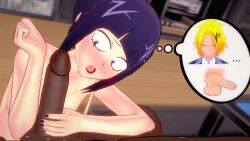 1girls 2boys 3d bangs big_penis blush blushing boku_no_hero_academia cheating cheating_girlfriend cuckold dark-skinned_male dark_skin denki_kaminari female forearm_cock head_tilt holding_penis huge_cock imagining interracial koikatsu kyoka_jiro large_penis light-skinned_female looking_at_penis male measuring_penis micropenis my_hero_academia nail_polish netorare ntr open_mouth penis_awe penis_comparison penis_humiliation penis_size_difference purple_hair shocked shocked_expression size_difference size_queen small_penis small_penis_humiliation sph surprised thinking thought_bubble