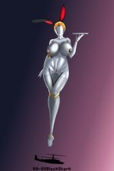 android atomic_heart bubble_butt bunny_ears bunnysuit busty female_robot gold_jewelry grey_skin gynoid huge_ass huge_breasts huge_thighs humanoid ka-50blackshark machine metallic_body nipple_piercing nipples pussy right_(atomic_heart) robot robot_girl the_twins_(atomic_heart) thick_thighs