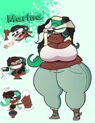 big_ass big_breasts boob_window clothed female female_only huge_ass huge_breasts marina_(splatoon) nintendo no_underwear splatoon teaset_haliley