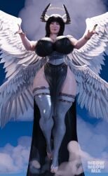 3d 3d_(artwork) abs angel angel_wings big_breasts big_butt breasts daz3d fat_butt fat_mons feet hair huge_breasts huge_thighs meowmix nude_female nun solo solo_female solo_focus thick_thighs thighs