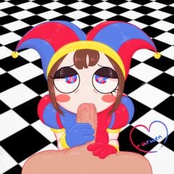 1boy 1boy1girl 1girls 2023 2d 2d_(artwork) 2d_artwork big_penis blowjob blue_eyes blush brown_hair clothed clothed_female_nude_male farwen fellatio female female_focus female_penetrated glitch_productions gloves gooseworx jester jester_costume jester_girl jester_hat jester_outfit looking_at_partner looking_at_viewer male male/female male_penetrating_female pomni pomni_(the_amazing_digital_circus) pov red_eyes sad short_hair sucking_penis tagme the_amazing_digital_circus