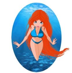 4kids_entertainment alpha_channel animated beach bikini bikini_bottom bikini_top bloom_(winx_club) cute fairy for_sticker_use gif nickelodeon png rainbow_(animation_studio) sticker_template transparent_background transparent_png underwater winx_club