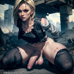 android 18 from dragon ball by futafusion