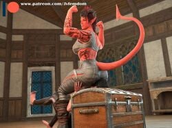 2girls 3d 3d_(artwork) absurd_res asphyxiation ass ass_bigger_than_head ass_focus ass_grab baldur's_gate baldur's_gate_3 beaten big_ass big_butt black_hair blender boots butt_focus catfight choking demon_girl dominant dominant_female domination dominatrix dungeons_and_dragons face_in_ass facesit facesitting female female_domination femdom helpless highres horns jvfemdom karlach leather_clothing leg_lock leglock legs looking_at_another looking_down looking_pleasured pinned pinned_down red_skin rpg sadism sadistic sat_on shadow shadowheart short_hair smirk smirking smothering smothering_ass squeezing submission submissive tail tattoo tattoo_on_arm thick_thighs thigh_grab thighs tiefling tight_clothing yuri