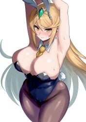 blonde_hair breasts female female_only looking_at_viewer mythra nintendo solo xenoblade_(series) xenoblade_chronicles_2 yamadahats44685