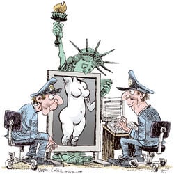 fine_art_parody inanimate public_domain statue_of_liberty tagme transportation_security_administration x-ray