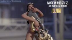 3d animated casual dark_skin dzooworks female firearm gun human illari_(overwatch) illari_quispe_ruiz latina model mp4 nude nude_female overwatch overwatch_2 peruvian_female shorter_than_30_seconds shorter_than_one_minute tagme video weapon