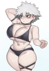 1girls breasts female hi_res hips huge_breasts kelvin_hiu long_hair original original_character shortstack spiky_hair thick_thighs thighs voluptuous white_hair wide_hips yuki_(kelvin_hiu)