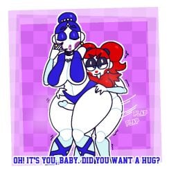 1futa 1girls 2d 2d_(artwork) animatronic animatronic_female animatronics baby_(fnafsl) ballerina ballora ballora_(fnafsl) big_breasts blue_eyes blue_panties bottomless breasts circus_baby circus_baby_(fnaf) closed_eyes clothed clothing clown clown_girl crushtrap dialogue duo earrings erection female five_nights_at_freddy's five_nights_at_freddy's:_sister_location futa_on_female futanari huge_ass humanoid humanoid_penis long_penis mostly_nude necklace partially_clothed plap red_hair standing text thick_thighs thigh_job wide_hips