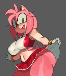 1girls 2d 2d_(artwork) 2d_artwork amy_rose belly_button belly_exposed big_ass big_breasts big_butt bubble_ass bubble_butt cheerleader diadem eyelashes fiinel green_eyes hedgehog hedgehog_humanoid large_ass large_breasts large_butt lifting_skirt nipples nipples_visible_through_clothing open_mouth open_smile pink_fur red_clothing sega skirt smile sonic_(series) sonic_the_hedgehog_(series) thick thick_ass thick_hips thick_legs thick_thighs thin_waist tight_clothing two_tone_body two_tone_fur upskirt