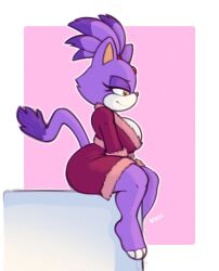 1girls 2d 2d_artwork big_ass big_breasts big_butt blaze_the_cat cat_ears cat_tail catgirl clothed cocomaniadx golden_eyes head_gem purple_fur sega sonic_(series) sonic_the_hedgehog_(series) stunnerpony thick_thighs