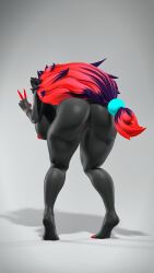 3d big_ass big_breasts breasts bubble_butt domisfm huge_ass huge_breasts pokémon_(species) pokemon pokemon_(species) thick_thighs wide_hips zoroark